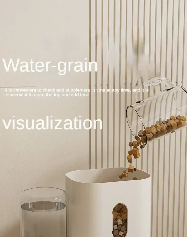 New automatic feeder cat and dog food bowl with water dispenser pet large-capacity anti-overturning cat water dispenser - Image 15