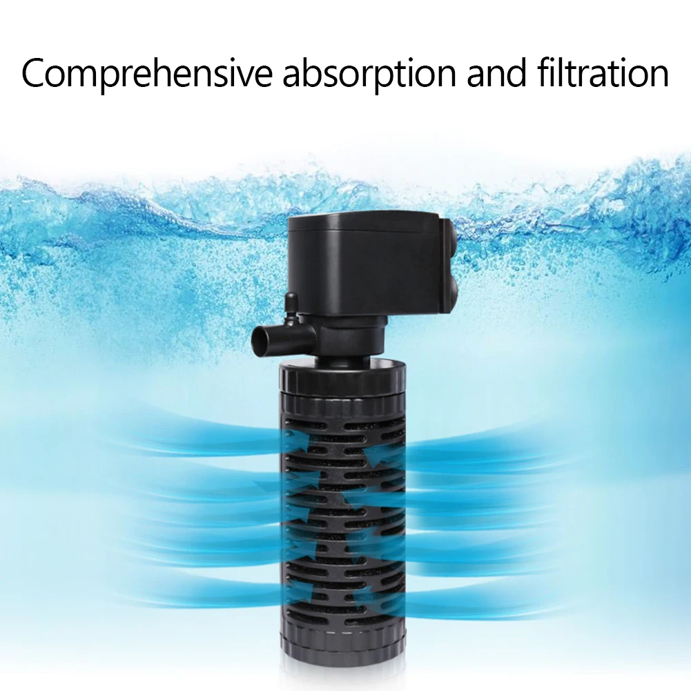 3 in 1 Silent Aeration Water Purifier Internal Pump Submersible Aquarium Filter Oxygen Submersible Water Purifier Accessories - Image 13