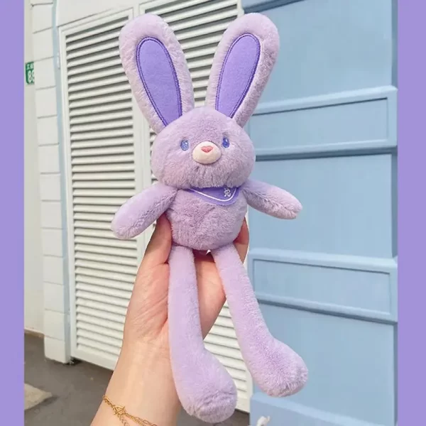 Pull The Rabbit Basket Stuffers Rabbit Keychain Pull Up Rabbit Plush Toys Soft Plushie Toys Stress Relief Rabbit Toy Birthday - Image 3