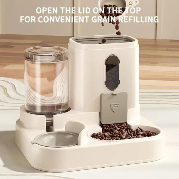 2in 1 Cat Food Dispenser Water and Food Integrated Fully Automatic Cat Food Feeding and Water Dispenser Cute Water Dispenser - Image 4