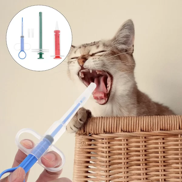 Pet Medicine Feeder 2 Sets Tablet Feeders Pill Dispensers Shooters for Cats Dogs Durable Safe Easy Use Home Pet Store - Image 5
