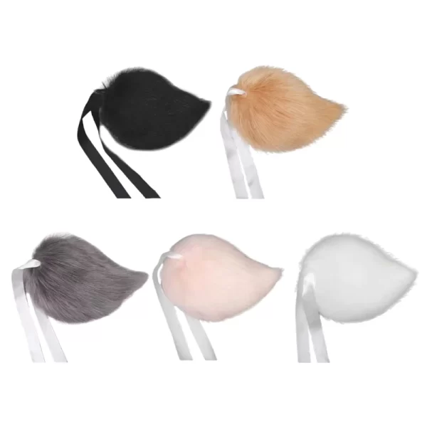 Soft Artifical Plush Bunny Tail Halloween Party Animal Tails Black Rabbit Tail Halloween Party Cosplay Accessories Costume Props - Image 5