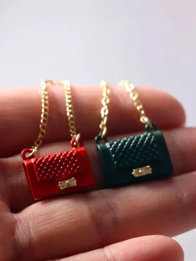 Dollhouse mini metal bag accessories fashion decoration miniature model ornaments OB11 shooting scene accessories