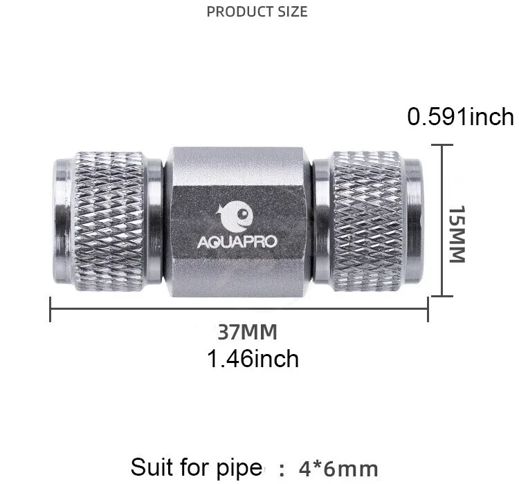 CO2 Aluminiumalloy Check Valve Aquarium Accessories Fish Tank Supplies Equipment Akvarium Checker Terrarium Fishbowl Cylinder - Image 11