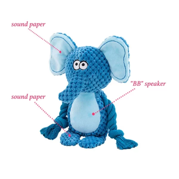 Cartoon Stuffed Toys for Dogs Fox Donkey Tug-Of-War Bite Resistant Puppy Accessories Velvet Teeth Cleaning Pet Interactive Toys - Image 2