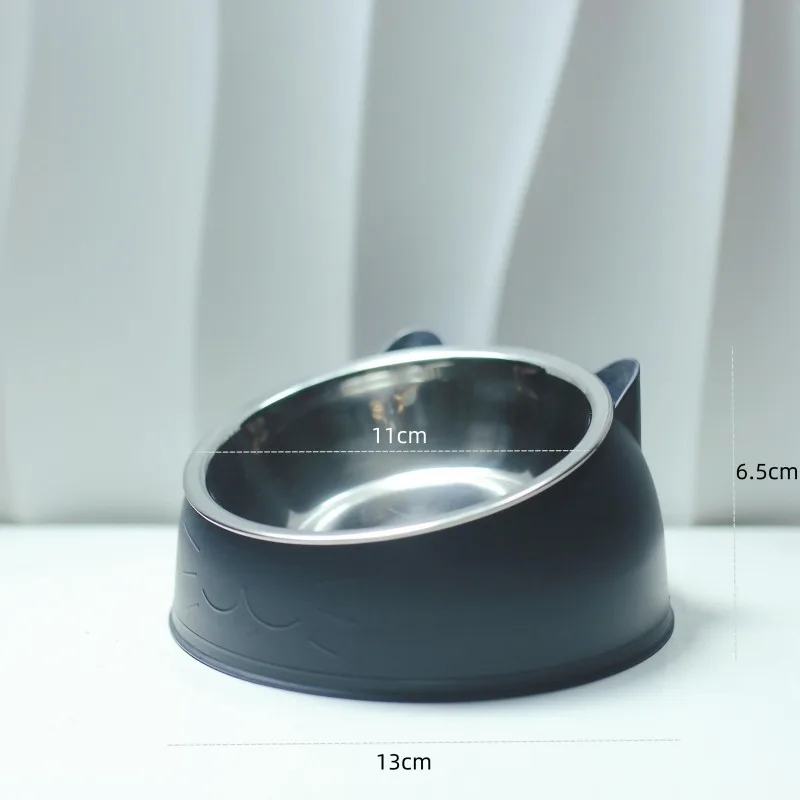 100ML Cat Dog Bowl 15 Degrees Raised Non Slip Puppy Base Cat Food Drinking Water Feeder Tilt Safeguard Neck Pet Bowl Accessories - Image 14