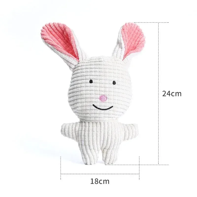 Pet Dog Cat Cute Plush Toys Squeak Pet Cow Rabbit Animal Plush Toy Dog Chew Squeaky Whistling Involved Squirrel Dog Toys - Image 7