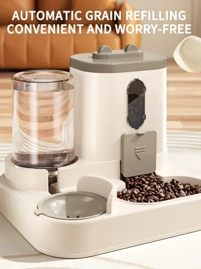 2in 1 Cat Food Dispenser Water and Food Integrated Fully Automatic Cat Food Feeding and Water Dispenser Cute Water Dispenser
