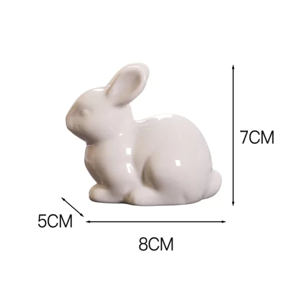 Miniature Ceramic Rabbit Landscape DIY Crafts Accessories for Flat Dormitory Decoration - Image 6