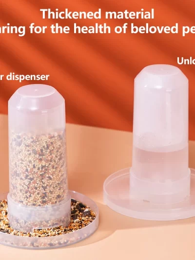 1Pc Automatic Bird Quail Drinking Cup Fountain Pet Bird Plastic Feeder Drinker Water Food Tray Tank Bird Pigeon Cage Supplies