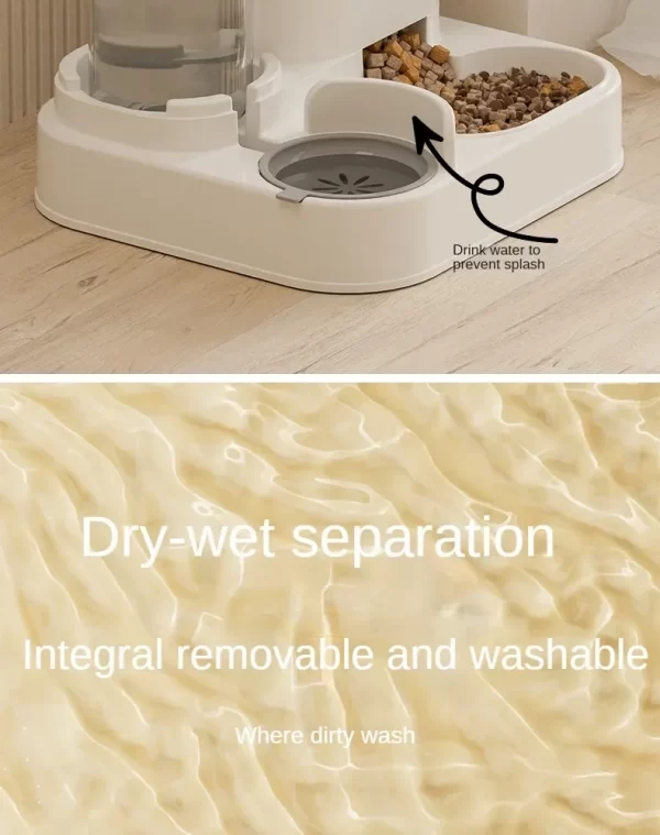 New automatic feeder cat and dog food bowl with water dispenser pet large-capacity anti-overturning cat water dispenser - Image 19
