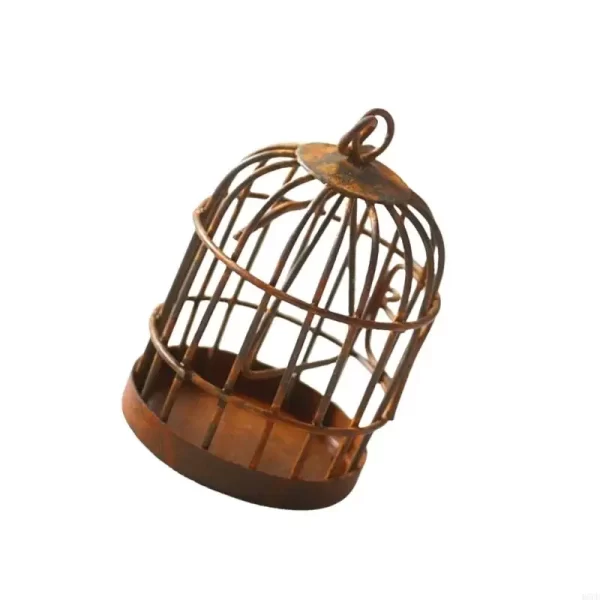 R6FD Delicate Birdcage Educational Toy Birdcage Cage Model Table Desk Model for Collection Miniatures Model - Image 3