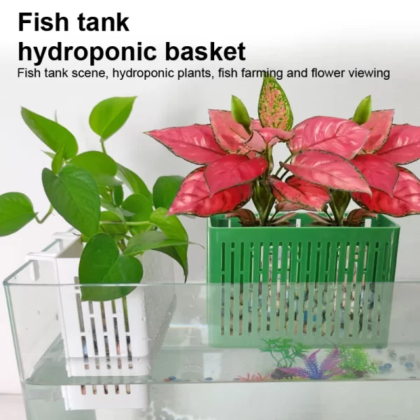 Fish Tank Hanging Planter Aquatic Plant Holder Heat-resistant Hydroponic Basket Aquarium Underwater Aquatic Plants Basket - Image 2