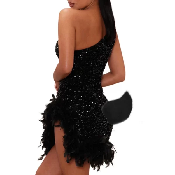 Soft Artifical Plush Bunny Tail Halloween Party Animal Tails Black Rabbit Tail Halloween Party Cosplay Accessories Costume Props - Image 13