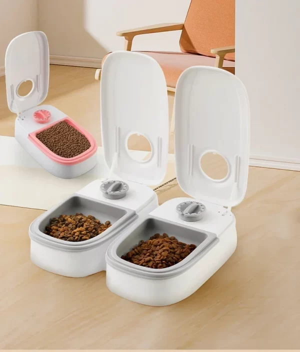 Pet Automatic Timing Feeder 700ML Large Capacity Dry Wet Food Container Electric Dog Double Dish Bowl For Cats Dogs Feeders Bowl - Image 13