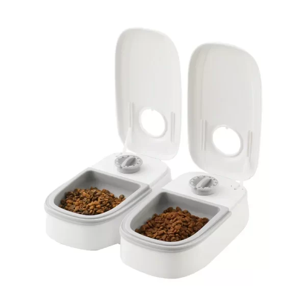 Pet Automatic Timing Feeder 700ML Large Capacity Dry Wet Food Container Electric Dog Double Dish Bowl For Cats Dogs Feeders Bowl - Image 5