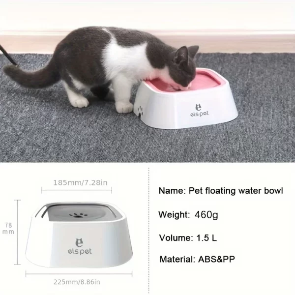 Dog Water Bowl Dog Bowl Slow Water Feeder No-Spill Pet Water Bowl Slow Feeder Dish - Image 2
