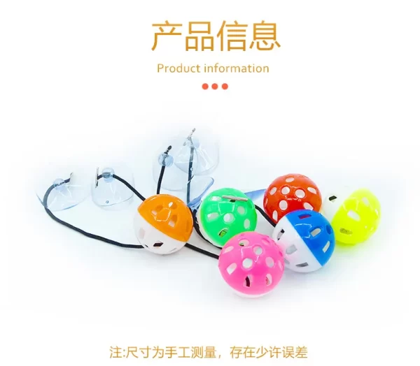 Pet Lizard Toy Reptile Toy Bell Ball with Sucker and Rope Lizard Small Animal Bearded Dragon Toy Supplies - Image 13