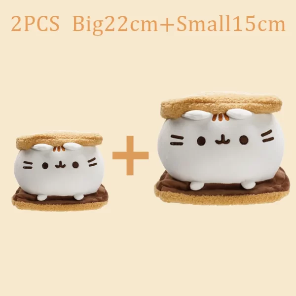 Kawaii Chocolate Cookie Fat Cat Plushies Soft Stuffed Animal Pillow Accompany Sleep Toy Home Decoration Toys Kids Birthday Gifts - Image 7
