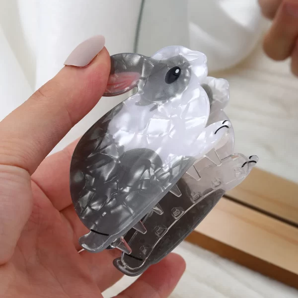 Acrylic Rabbit Hair Claw Clip Cartoon Animal Ponytail Holder For Women Girls Hair Accessories - Image 3