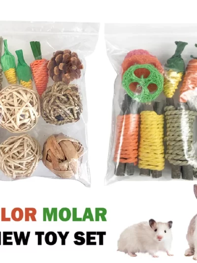 Pet Rabbit Guinea Pig Dragon Cat Fun Toy Hamster Rabbit Rabbit Tooth Grinding Set Pet Tooth Grinding Snacks