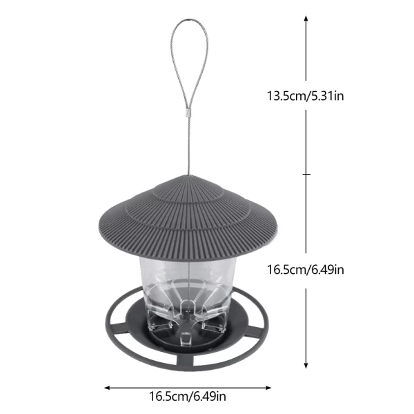 Bird Feeder Automatic Hanging Outdoor Garden Gazebo Wild Bird Feeding Container With Hang Rope House Decor Pet Supplies - Image 6