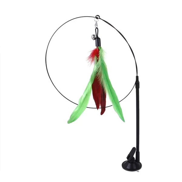 Cat Toys Simulation Bird interactive Sucker Feather Bird with Bell Cat Stick Toy for Kitten Playing Teaser Wand Toy Cat Supplies - Image 7
