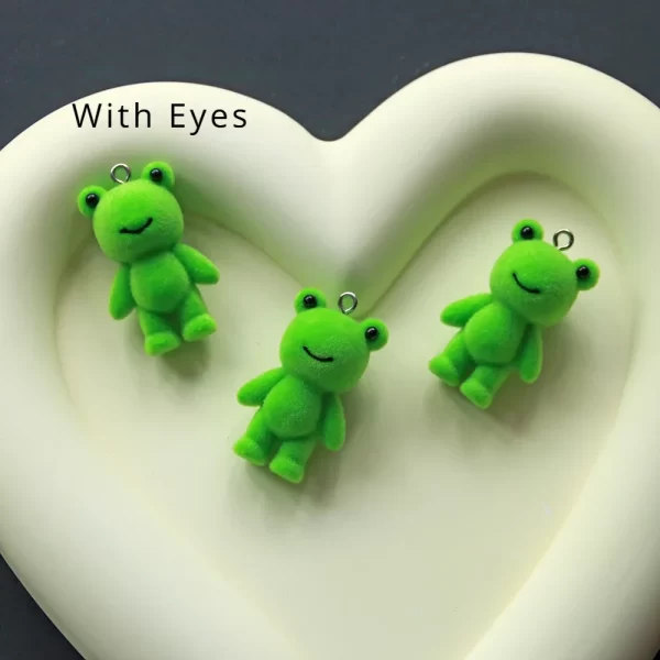 30pcs 3D Cartoon Rabbits Charms Flocking Animal Pendants For Making Bracelet Necklace Keychain Handmade Accessories Supplies - Image 10