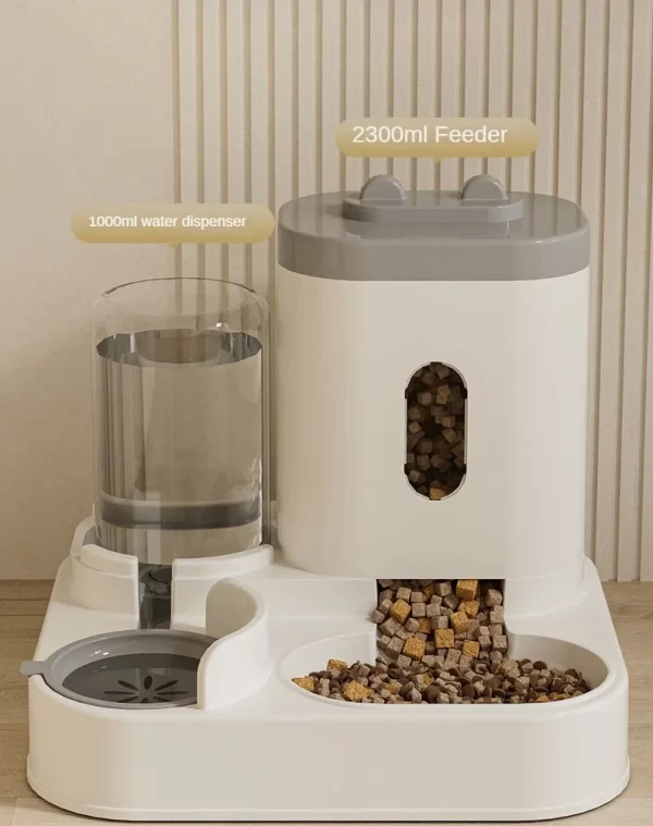 New automatic feeder cat and dog food bowl with water dispenser pet large-capacity anti-overturning cat water dispenser - Image 13
