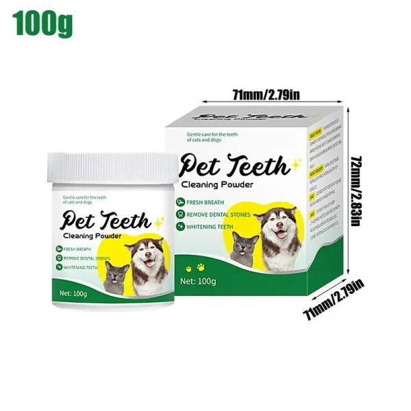 Food grade canine tooth cleaning powder, advanced care 100g formula, small and medium-sized canine tooth powder - Image 5