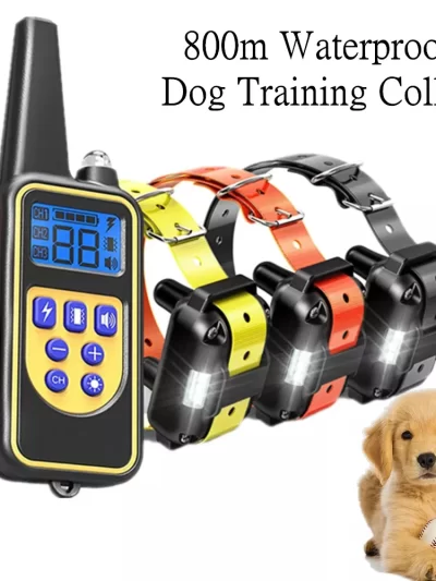 Electric Dog Training Collar Waterproof Dog Bark Collar Pet With Remote Control Rechargeable Anti Barking Device All Size Dogs