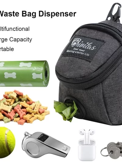 Portable Dog Training Treat Bag Outdoor Pet Dog Treat Pouch Puppy Snack Reward Waist Bag Dog Poop Bag Dispenser Pet Accessories