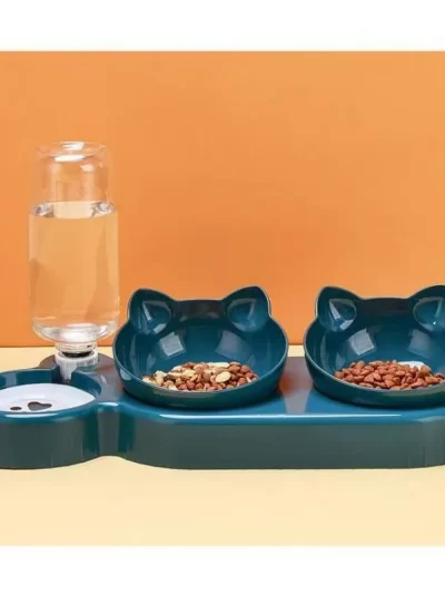 Cat bowl, double bowl, cervical protection, automatic drinking water, anti knock food bowl, dog bowl, teddy dog bowl, rice bowl