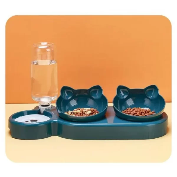Cat bowl, double bowl, cervical protection, automatic drinking water, anti knock food bowl, dog bowl, teddy dog bowl, rice bowl