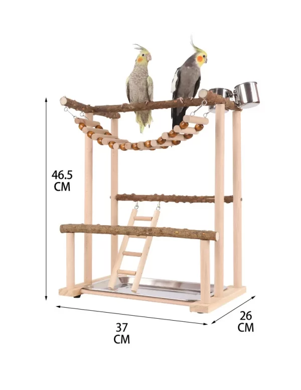 Budgies Cage Toy Stand Swing Parrots Feeding Cup Gym Toy Bridge Climbing Toy for Parakeets Cockatiel Dropshipping Bird Supplies - Image 7