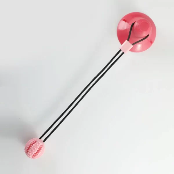 Interactive Suction Cup Dog Toy with Sound and Treat Dispensing - Durable Rubber Ball for Training and Tug-of-War Fun - Image 9