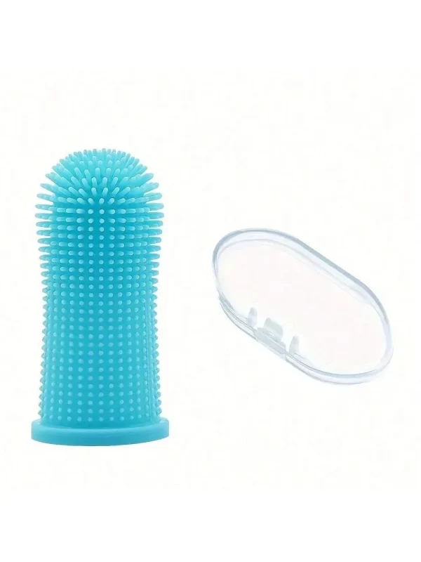 Pet Finger Toothbrush Cleaning Products for Cats and DogsOral Cleaning ToothbrushesSilicone Bristles - Image 7