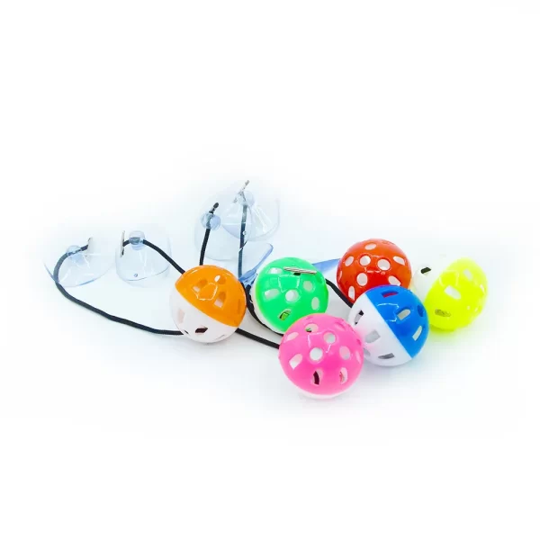 Pet Lizard Toy Reptile Toy Bell Ball with Sucker and Rope Lizard Small Animal Bearded Dragon Toy Supplies - Image 4