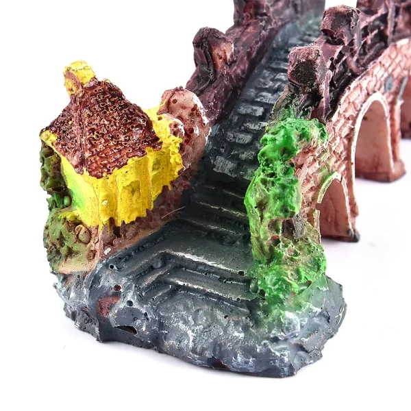 Aquarium Artificial Bridge Ornaments Resin Fish Tank  Artificial Landscaping Rockery Bridge Decorations Aquarium Decor Supplies - Image 4