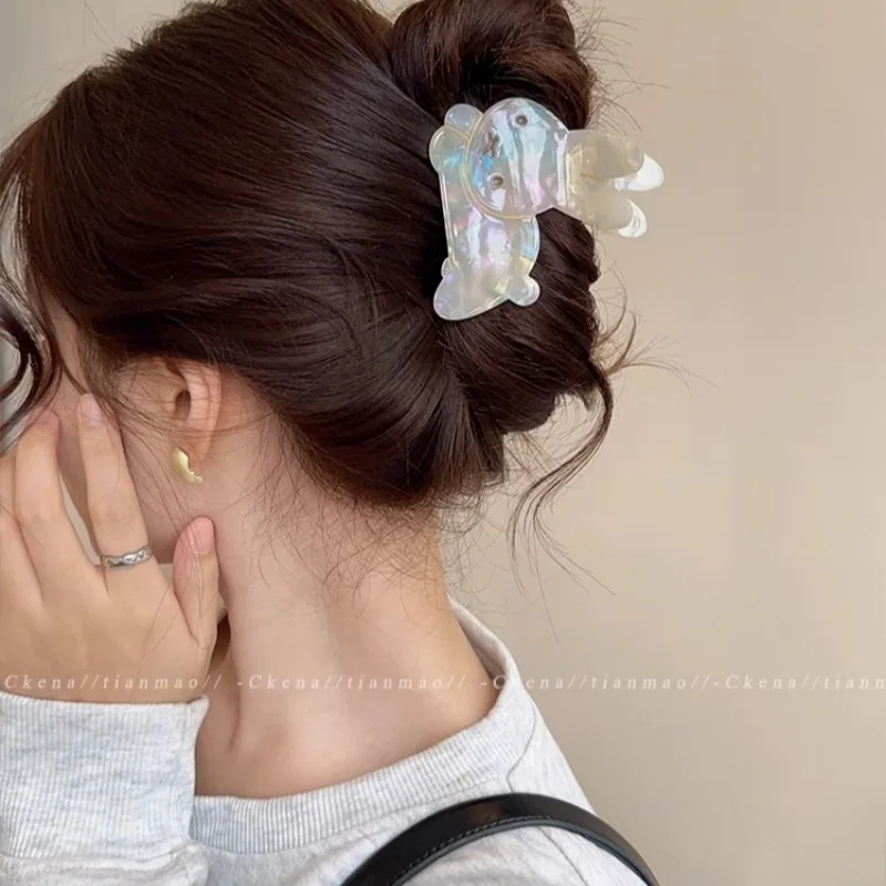 YHJ OTAKU Rabbit Hair Claw Cute Bunny Dog Ins Style Acetate Strong Hair Claw Clips Hair Accessories for Women Girls - Image 6