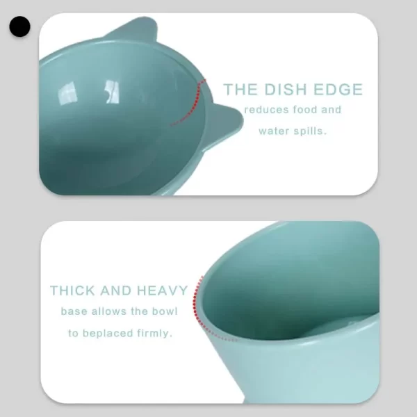 1pcs Raised Cat Food Bowls Anti Vomiting, Pet Food Bowl for Flat-Faced Cats,Small Dogs,Protect Pet's Spine,Dishwasher Safe - Image 5