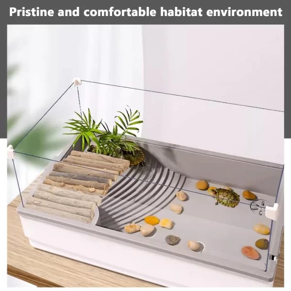 Wooden Reptile Hideout Diy Turtle Cave Pet Climbing Platform Terrarium Decor Landscaping Stick Safe Habitat nament Shelter - Image 6