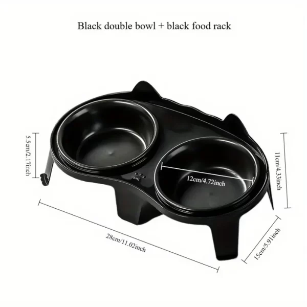 1pc Cat Food Bowl Set Pet Drinking Water Feeding Integrated Food Bowl Overhead Cat Bowl Non-slip Stand Cat Bowl Rack - Image 3