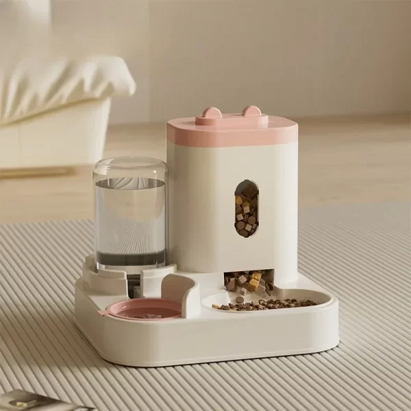 New automatic feeder cat and dog food bowl with water dispenser pet large-capacity anti-overturning cat water dispenser - Image 4