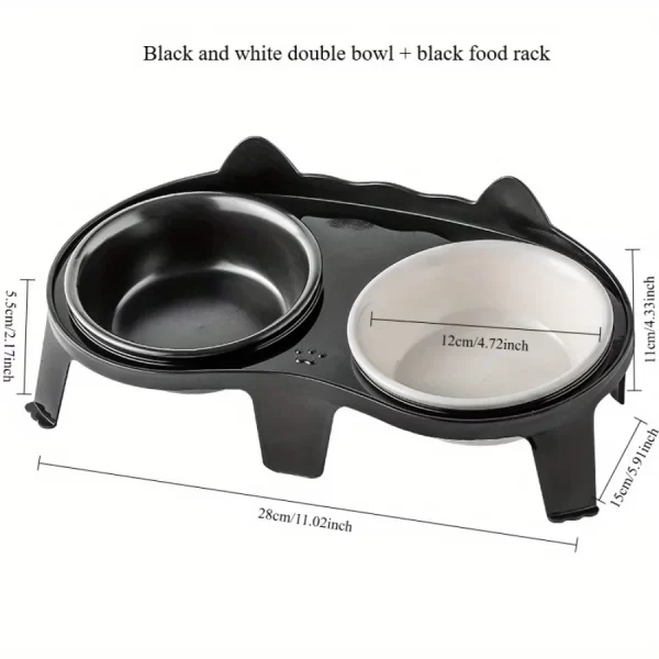 1pc Cat Food Bowl Set Pet Drinking Water Feeding Integrated Food Bowl Overhead Cat Bowl Non-slip Stand Cat Bowl Rack - Image 9