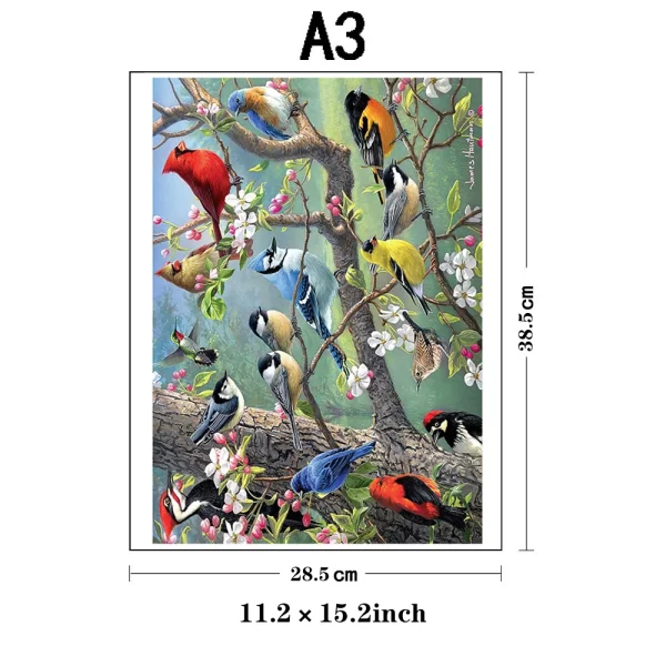 Bird Flock Wooden Jigsaw Puzzle Art, Unique Animal Shaped Pieces, DIY Leisure Game Fun Toy Gift Suitable Family Friends - Image 7