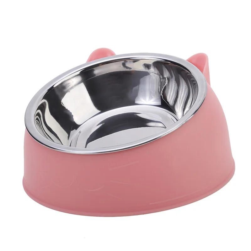 100ML Cat Dog Bowl 15 Degrees Raised Non Slip Puppy Base Cat Food Drinking Water Feeder Tilt Safeguard Neck Pet Bowl Accessories - Image 5