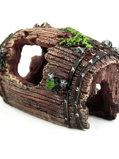 Aquarium Landscape Decoration Aquarium Supplies Reptile Hiding Cave Simulation Small Wine Barrel Garden Decoration Gardening