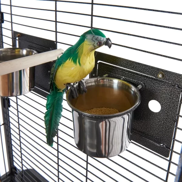 Large Bird Cages Parrot Cage Wide Flight Metal Animal Cage for Budgie Parakeet Conure with Rolling Stand Wheels - Image 4