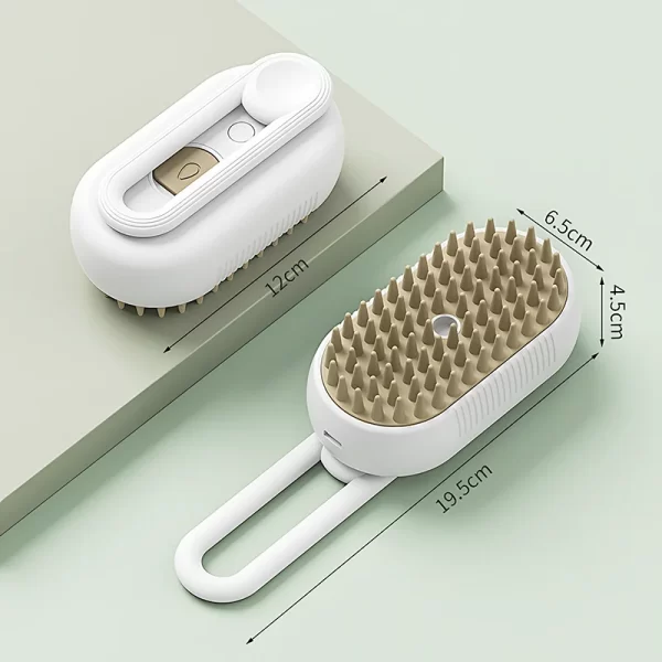 3-in-1 Dog Hair Brush Cat Hair Brush Electric Pet Cleaning Brush Steam Spray Brush Massage Hair Removal Comb Anti Flying Brush - Image 7